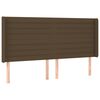 vidaXL Boxspringbett mit Matratze & LED Dunkelbraun 180x200 cm Stoff