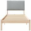 vidaXL Bettgestell Braun und hellgrau 75 x 190 cm Massivholz Kiefer