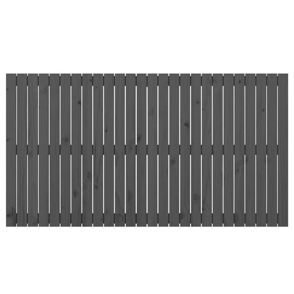 vidaXL Wand-Kopfteil Grau 166x3x90 cm Massivholz Kiefer