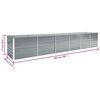vidaXL Garten-Hochbeet Verzinkter Stahl 480x80x77 cm Grau