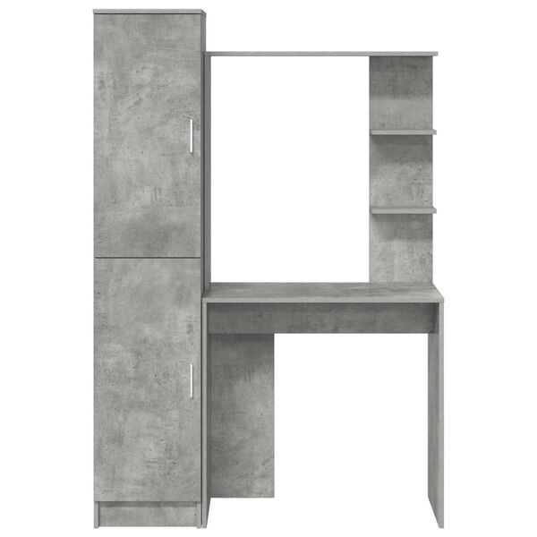vidaXL Schreibtisch 2 pcs Beton Grau