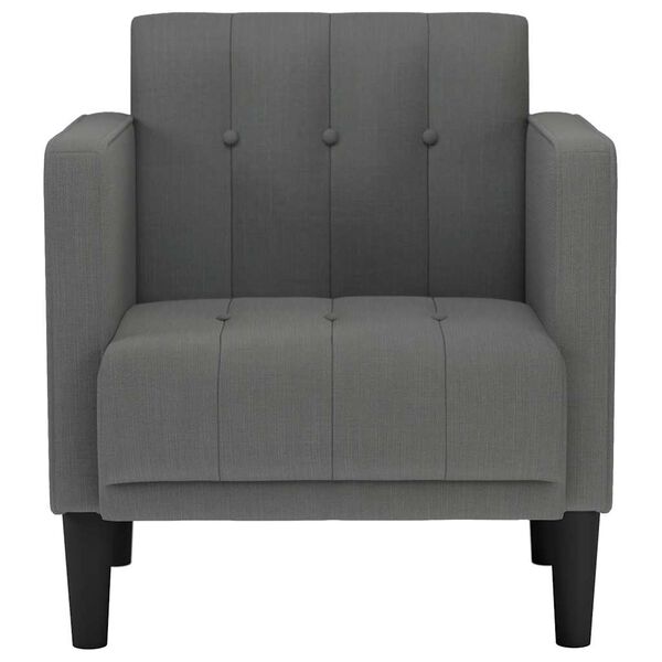 vidaXL Sessel mit Armlehnen Dunkelgrau 53 cm Stoff