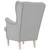 vidaXL Sessel Wolkengrau 74x84x100 cm Stoff