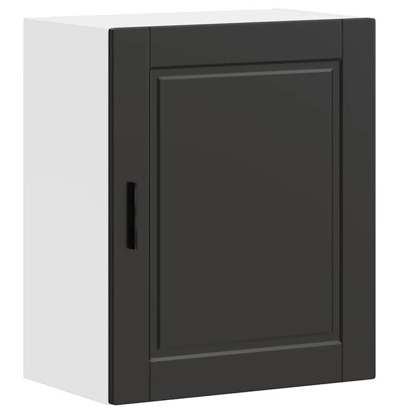 vidaXL K&uuml;chen-H&auml;ngeschrank Porto Schwarz Holzwerkstoff