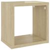 vidaXL W&uuml;rfelregale 6 Stk. Wei&szlig; und Sonoma-Eiche 22x15x22 cm