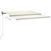 vidaXL Markise Manuell Einziehbar mit LED 450x300 cm Creme