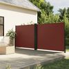 vidaXL Seitenmarkise Ausziehbar Braun 180x1200 cm