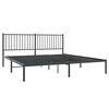 vidaXL Bettgestell mit Kopfteil Metall Schwarz 183x213 cm