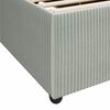 vidaXL Bettrahmen mit Matratze Hellgrau 120 x 200 cm Stoff