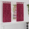 vidaXL Samtvorh&auml;nge mit Vorh&auml;ngen 2 pcs Weinrot 175 x 140 cm Samt