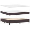 vidaXL Boxspringbett mit Matratze Dunkelbraun 200 x 200 cm Stoff