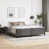 vidaXL Bettrahmen mit Matratze Grau 200 x 200 cm Stoff