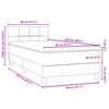vidaXL Boxspringbett mit Matratze & LED Hellgrau 80x220 cm Samt