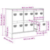vidaXL Sideboard Schwarz 101,5x39x73,5 cm Kaltgewalzter Stahl
