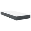 vidaXL Bettmatratze mit Matratze Grau 90 x 200 cm Stoff