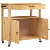 vidaXL K&uuml;chenwagen MONZA 84x40x88,5 cm Massivholz Kiefer