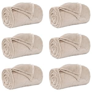 vidaXL Wohndecken 6 stk. Beige 130 x 150 cm 2.98 kg Fleece