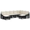 vidaXL Gartensofa-set 9 stk. Schwarz Poly-Rattan