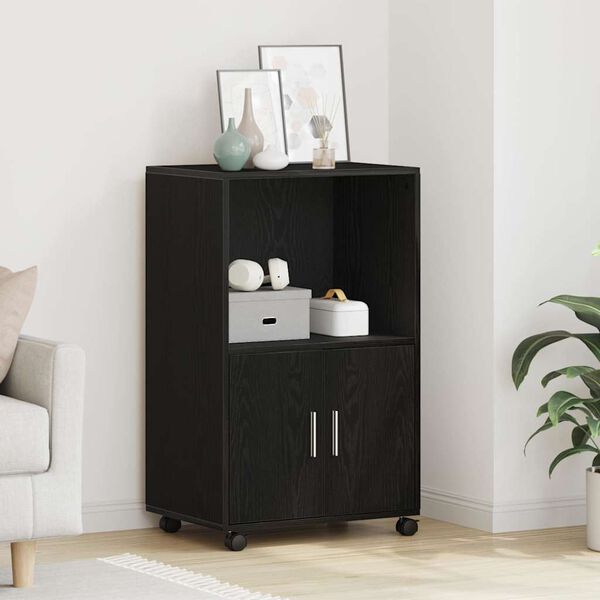 vidaXL Schrank Schwarz Eichen-Optik 55 x 40 x 82 cm