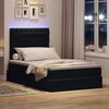 vidaXL Bett mit Stauraum und LED Schwarz 120 x 200 cm Samt
