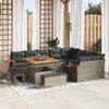vidaXL Gartensofa-set mit Kissen 12 pcs Grau