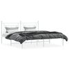 vidaXL Bettgestell mit Kopfteil Metall Wei&szlig; 183x213 cm