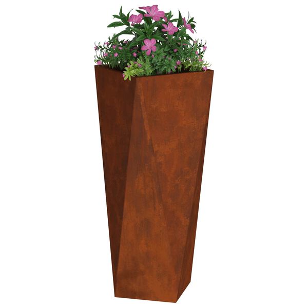 vidaXL Pflanzk&uuml;bel 2 pcs Rostig 30 x 30 x 75 cm Wetterfeststahl