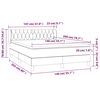 vidaXL Boxspringbett mit Matratze Schwarz 140x200 cm Samt