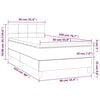 vidaXL Boxspringbett mit Matratze & LED Creme 90x200 cm Stoff
