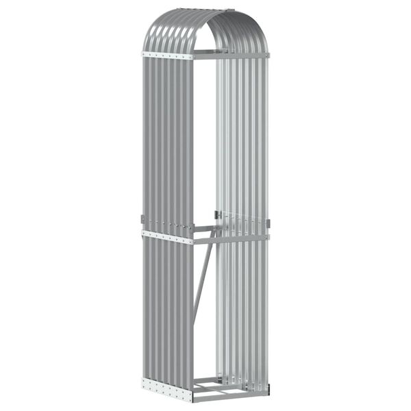 vidaXL Kaminholzunterstand Hellgrau 40x45x170 cm Verzinkter Stahl