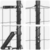 vidaXL Zaun mit Pfosten Grau 1,5 x 10 m Stahl und PVC