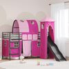 vidaXL Kinderloftbett Schwarz und Pink 90 x 190 cm Metall
