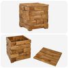 vidaXL Aufbewahrungshocker Braun 40,5 x 39,5 x 45 cm Massivholz Teak