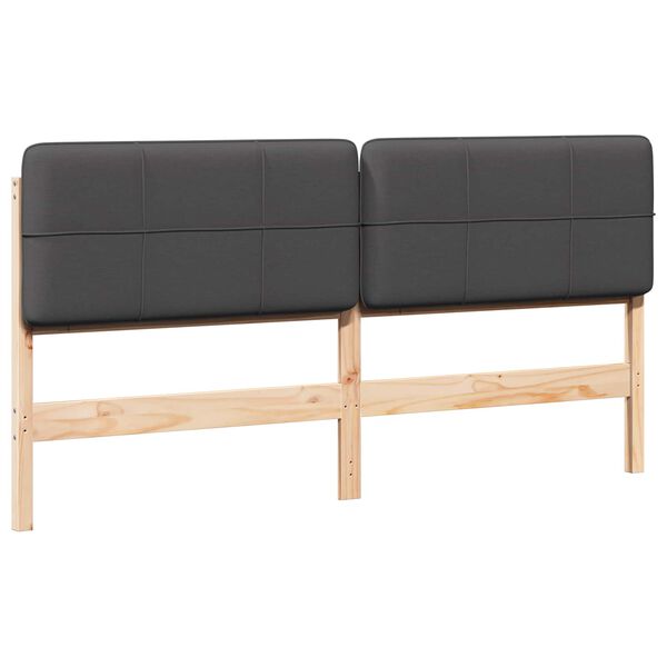 vidaXL Gepolstertes Kopfteil mit Kopfteil Braun und Dunkelgrau 180 cm