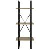 vidaXL B&uuml;cherregal 3 F&auml;cher Sonoma-Eiche 40x30x105 cm Holzwerkstoff