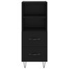 vidaXL Sideboard Schwarz 34,5x34x90 cm Holzwerkstoff