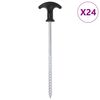 vidaXL Zeltheringe 24 Stk. 20 cm &Oslash;7 mm Verzinkter Stahl