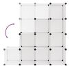 vidaXL Regalsystem mit 12 W&uuml;rfeln Transparent PP
