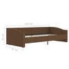 vidaXL Tagesbett mit Matratze USB Dunkelbraun Stoff 90x200 cm