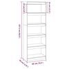 vidaXL B&uuml;cherregal/Raumteiler Grau 60x30x167,5 cm Massivholz Kiefer