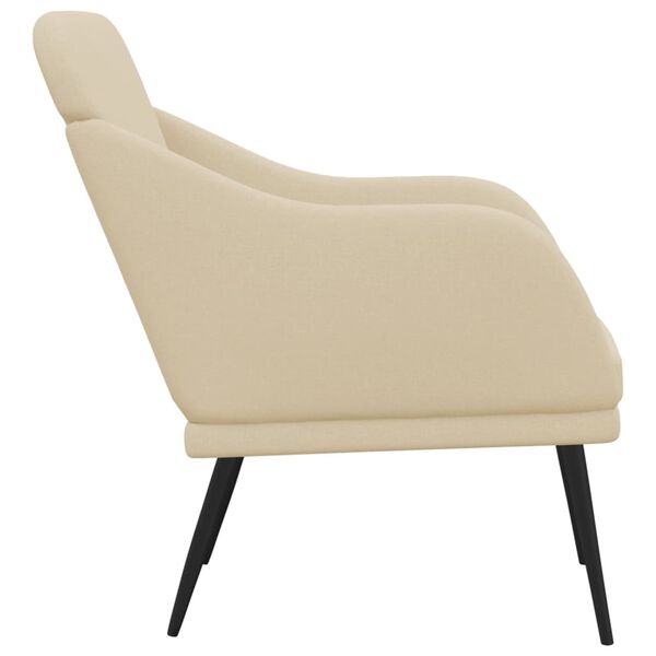 vidaXL Sessel Creme 63x76x80 cm Stoff