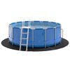 vidaXL Bodenfolie f&uuml;r Pools Schwarz &Oslash; 244 cm Vliesstoff