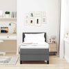 vidaXL Boxspringbett mit Matratze Dunkelgrau 200 x 80 cm Polyester
