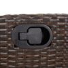 vidaXL 5-tlg. Garten-Essgruppe mit Kissen Braun Poly Rattan