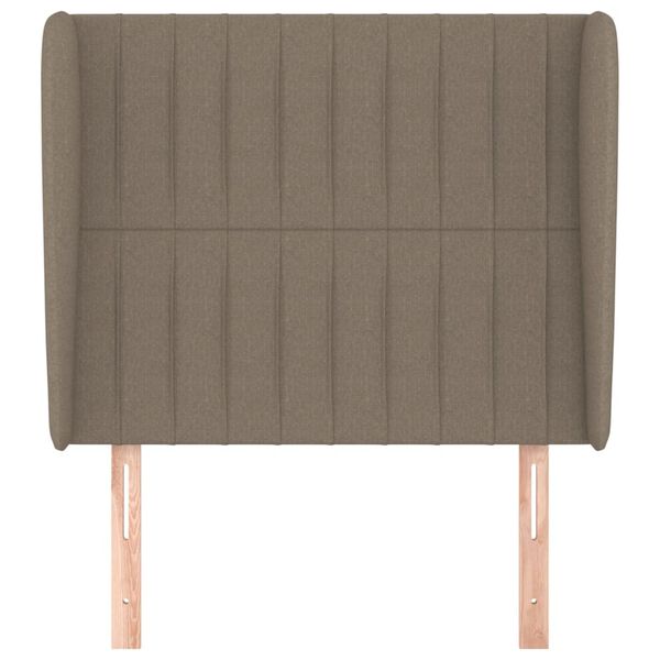 vidaXL Kopfteil mit Ohren Taupe 83x23x118/128 cm Stoff