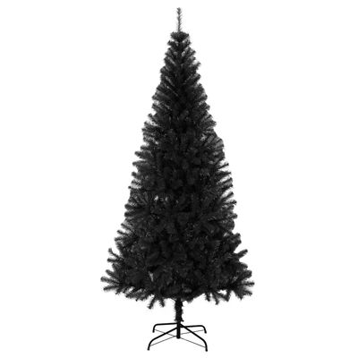 vidaXL Künstlicher Weihnachtsbaum mit Ständer Schwarz 240 cm PVC
