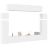 vidaXL 8-tlg. TV-Schrank-Set Wei&szlig; Holzwerkstoff