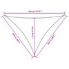 vidaXL Sonnensegel Oxford-Gewebe Dreieckig 2,5x2,5x3,5 m Braun