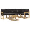 vidaXL Outdoor-Sofagarnitur 6 stk. Wei&szlig; und Schwarz