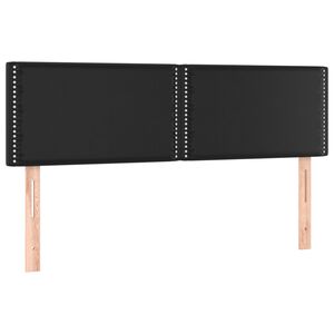 vidaXL Kopfteile 2 Stk. Schwarz 72x5x78/88 cm Kunstleder
